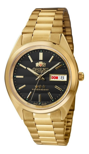 # Relógio Orient Masculino Automático Dourado Preto 469wc2f