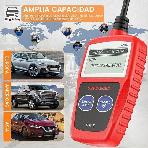 Ms309 Escáner Obd2 Para Vehículos Automotrices