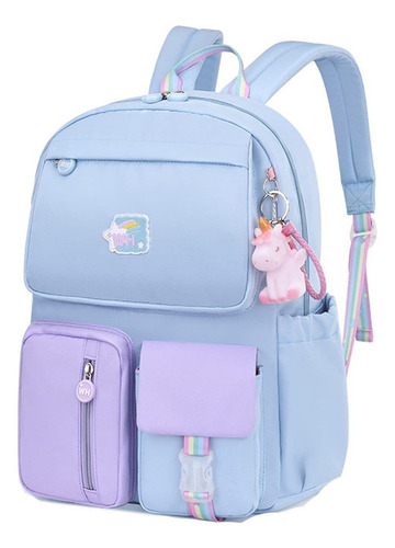 Mochila Kawaii Gran Niñas Con Bonito Colgante De Unicornio