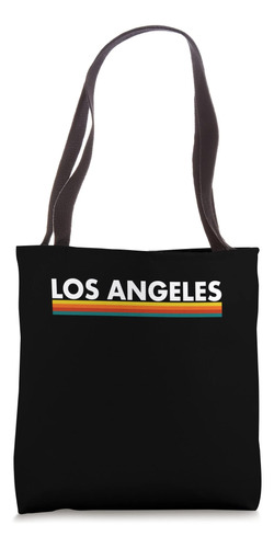 Los Ángeles - California - La - Retro Stripes - Bolsa De Tel