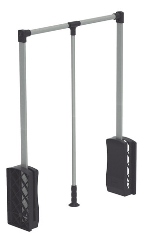 Cabideiro Basculante Haste Extensível 830-1150mm Prata - Soprano Cor Prateado