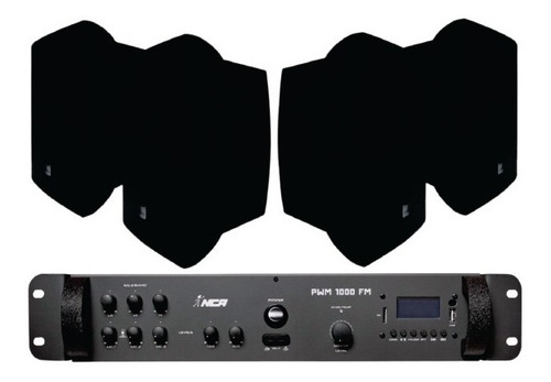 Kit Som 4 Jbl C521p + Pwm1000 Fm 250wrms Rest,loja,academia