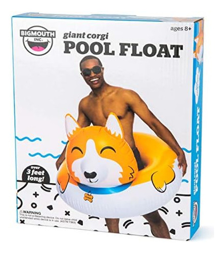 Bigmouth Inc Corgi Pool Flotador, Vinil Balsa