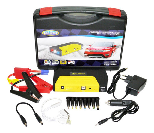 Arrancador Auto Moto Cargador Bateria Portatil Power Chicote