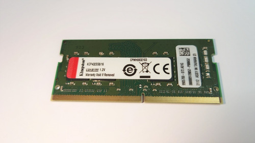 Memoria Ram Ddr4 16gb Kingston Sodimm 3200mhz Kcp432ss8/16 