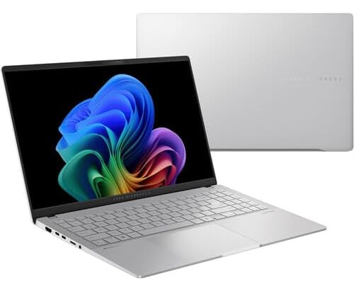 Computadora portátil Asus Vivobook S15 S5507qad-PS99, 15,6" OLED, 120 Hz, procesador Snapdragon X Elite X1e-78-100, 32 GB RAM, 1 TB SSD, Windows 11 Home, color Cool Silver.