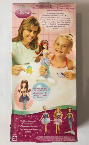 Ariel La Sirenita Princesa Hora De Baño Cambio Color Disney (Usado)