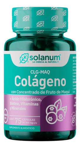 Colágeno Acido Hialuronico Maqui 75 Capsulas Solanum CLG-maq