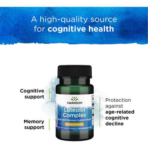 Swanson Luteolin Complex W/rutin - Suplemento De Apoyo Cereb