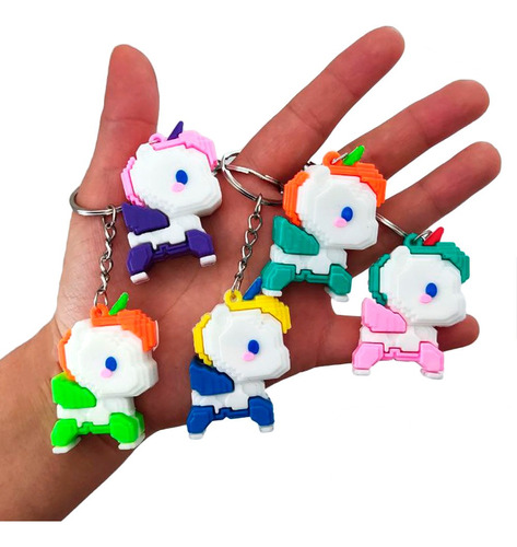 Llavero Unicornio Pixel Kawaii Cute Keychain Llaves Arcoiris