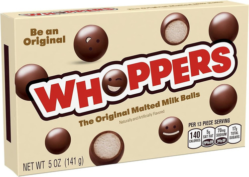 Whoppers Chocolate Relleno Malteada Cajita 2pack Import 141g