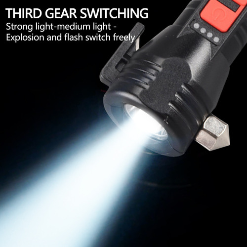 Linterna Led Usb E Solar Con Carga Usb Para Coche, Luz Fuert