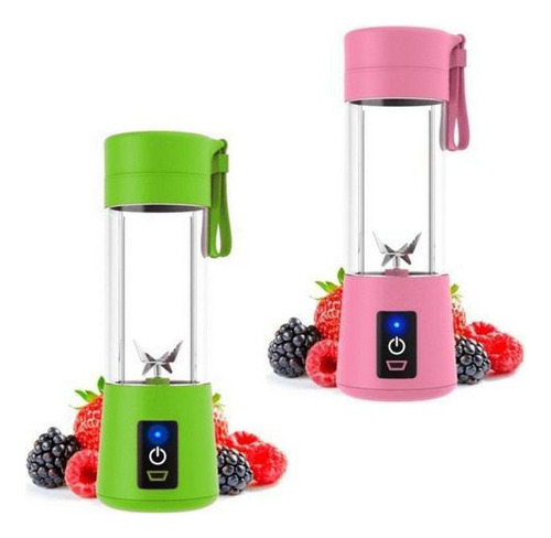 Kit 2 Mini Liquidificador Portátil Juicer Cup 6 Lâminas Usb