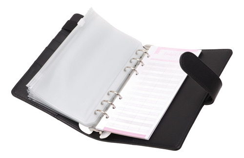 Cuaderno Budget Binder A6 De Piel Sintética Con 6 Agujeros,