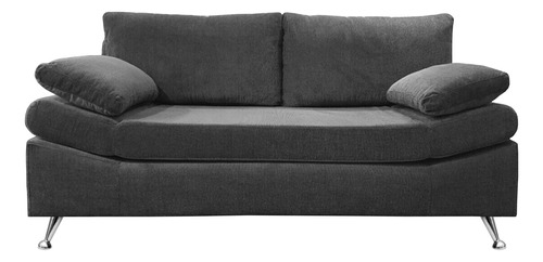 Sillon Sofa 2 Cuerpos Premium En Chenille Patas Cromadas