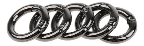 2 X 5 Unids Mosquetones Primavera Keyring Hebillas Negro 10