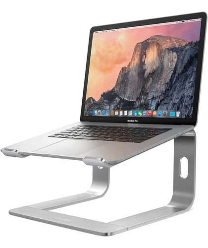 Soporte Base Aluminio Para Mac Macbook Notebook 10 - 16 Color Plateado