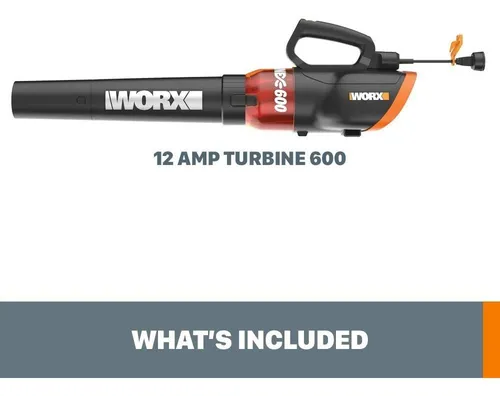 Soplador Eléctrico Worx Turbine 600, De 12 Amperios, 2 Vel.