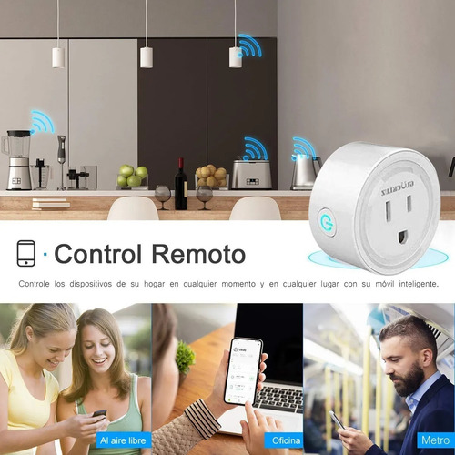 Imagen 4 de 6 de Smart Plug Alexa Enchufe Inteligente Wifi Contacto Por Voz