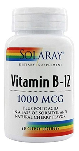 Vitamina B-12 1000mcg Solaray 90 Lozenge