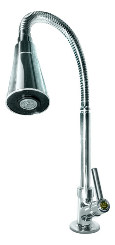 Torneira De Cozinha De Bancada Tubo Gourmet Cônico 1/4v. C72 Cor Cromado