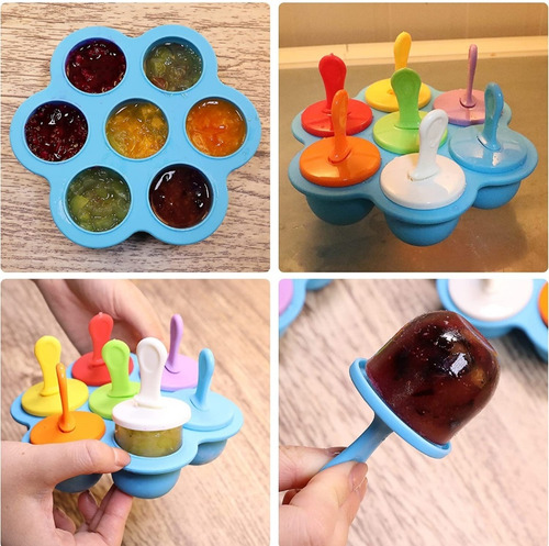 Imagen 3 de 6 de Molde De Silicon Para Helados, Paletas Para Niños Y Bebé