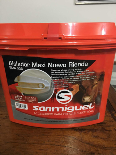 Aislador Cerca Eléctrica Maxi Nuevo Rienda Balde X 50u