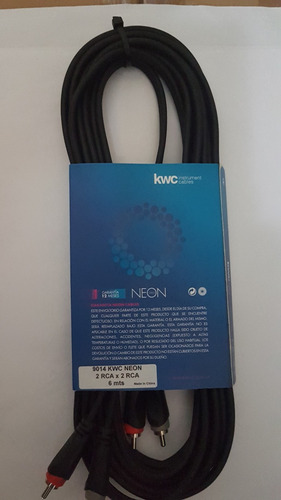 Cable Kwc 2 Rca A 2 Rca 6 Mts Alta Calidad Adaptador Audio