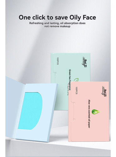 100 Hojas De Papel Absorbente Facial, Hojas Absorbentes De A