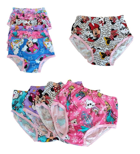 Pantaleta De Niña De Princesas Pack De 12 Pzas Reforzado