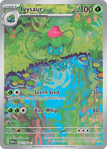 Ivysaur 151 Full Art Carta Pokémon Tcg Original+10 Cartas 