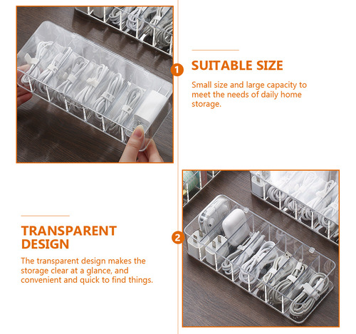 1 Juego De Fundas Organizadoras De Cables Para Escritorio