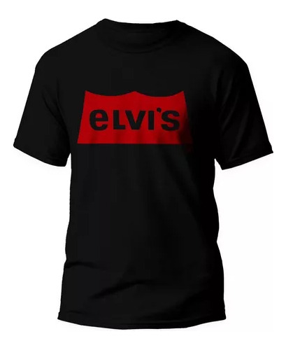 Remera Elvis Negra O  Unisex