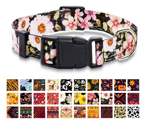 Collar De Perro De Flores Con Patrón De Flores, Hermoso Coll