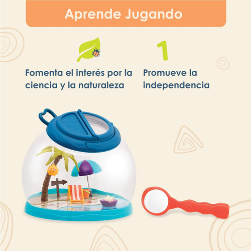 Juego Observatorio Visor Insectos Lupa Tiki Retreat Battat