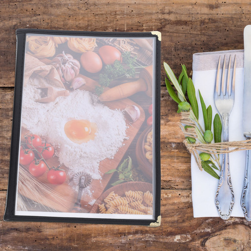 Tapa De Menú Con Inserción Transparente Para Menús De Restau