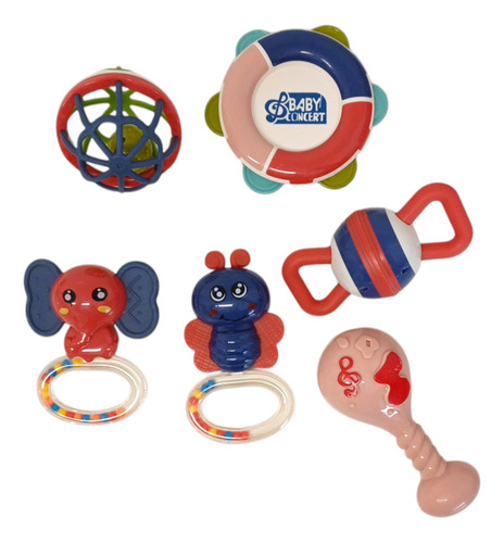 Set De Sonajeros E Instrumentos Musicales X6 El Duende Azul Color Multicolor