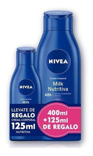 Pack Nivea Piel Exra Seca 400ml + 125 Ml Milk Nutritiva