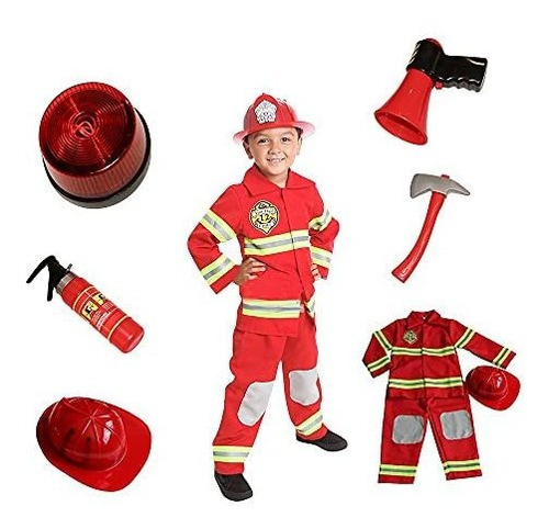 Monika World Fashion Baby Traje De Bombero Luz Con Sombrero 