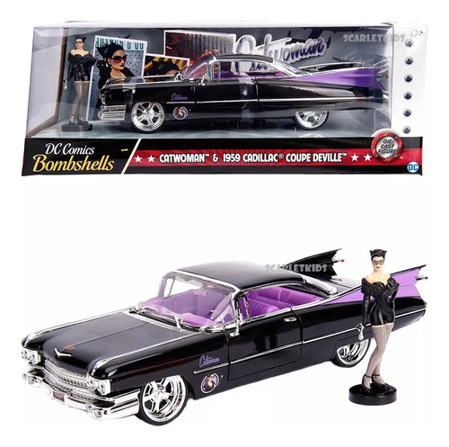 Metals Die Cast Dc Comics Catwoman & 1959 Cadillac - 30458