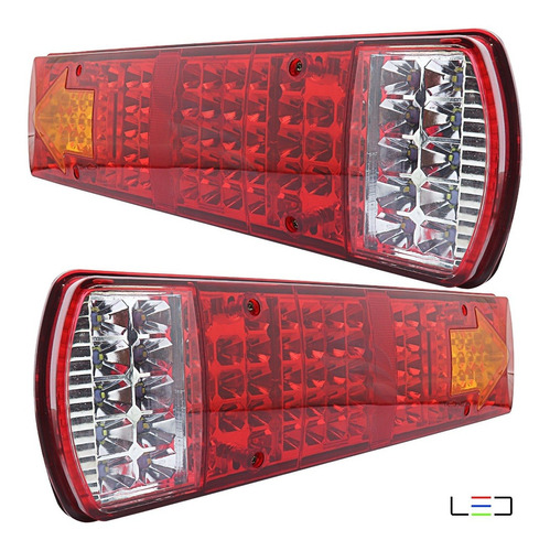 Par Lanternas Led Luminark Kia Bongo Caminhão Carreta 24v