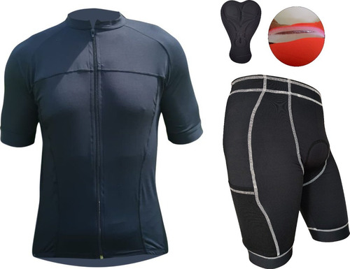 Conjunto Ciclismo Roupa Para Ciclista Com Proteção Uv Mtb 