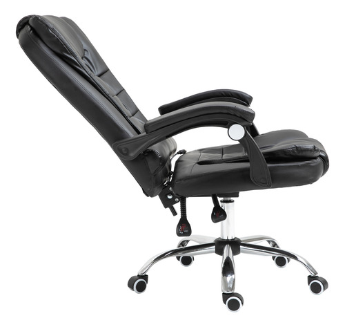 Cadeira Presidente Home/office Com Massagem Com Pés Cromado