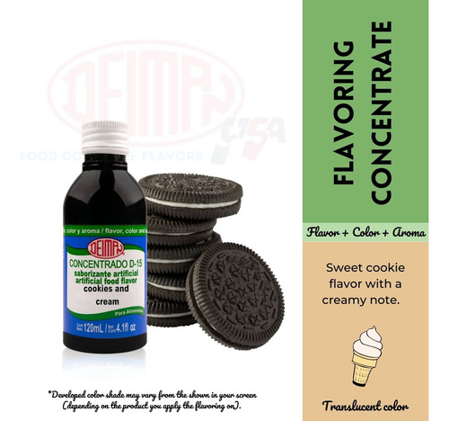 Concentrado Deiman Cookies&cream Delicioso Sabor 120ml