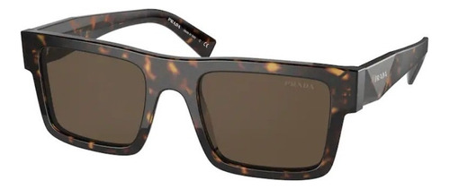Gafas de sol Prada PR19ws 2au8c1 52 Havana Haste con montura Havana y lente marrón oscuro, diseño rectangular