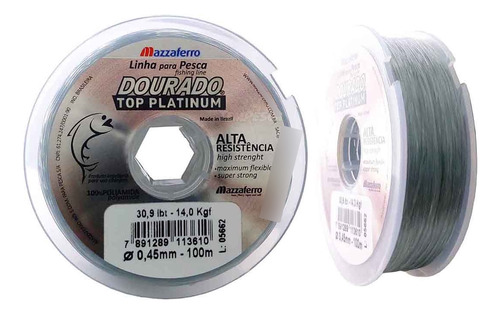 Tanza Top Platinum Dourado 0.45mm X 300m 14kg - Camping Shop