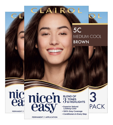 Tinte Para Cabello Nice 'n' Easy 121a De Clairol, Paquete De