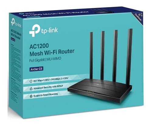 Router Tp-link Archer C6 Ac1200 Gigabit Inalambrico Dual Ban