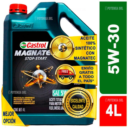 Aceite Castrol Magnatec Stop Start 5w30 A5 4 Litros