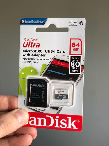 Micro Sd 64gb Sandisk Ultra Original Lacrado Na Embalagem